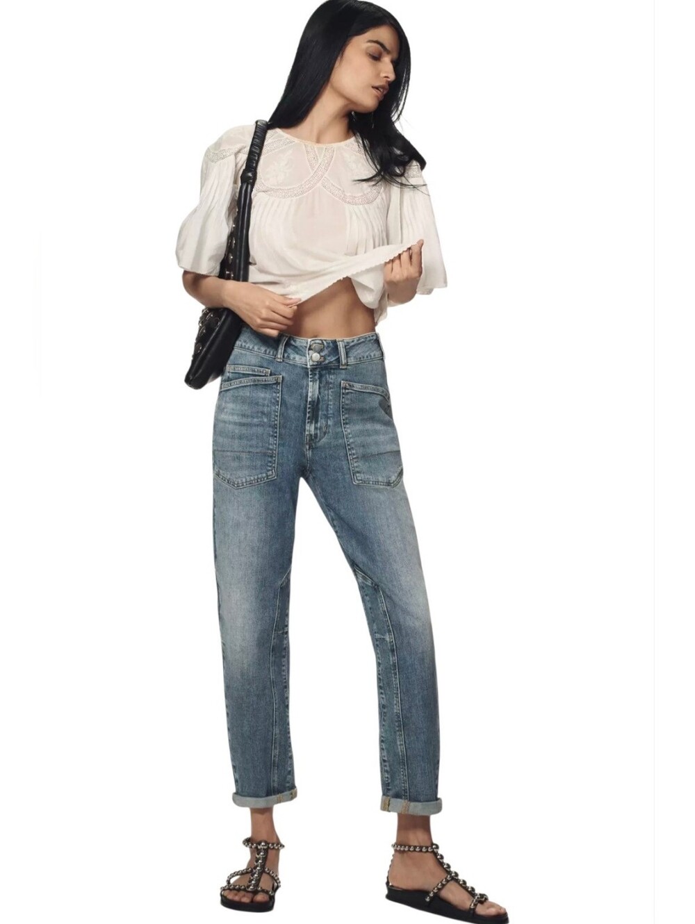 Pilcro Anthropologie The Wanderer Relaxed Fit Mid Rise Jeans Size 30